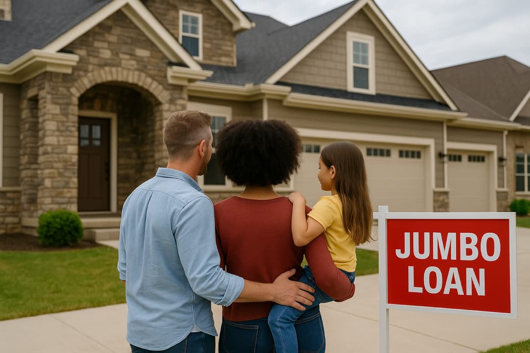 Jumbo loan benefits and advantages - high loan amounts, flexible down payment, competitive rates, and luxury property expertise for high-net-worth individuals